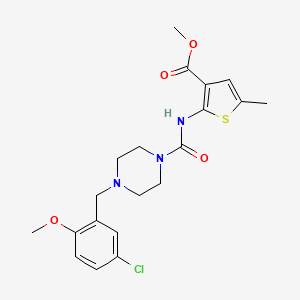 molecular formula C20H24ClN3O4S B4623603 METHYL 2-({[4-(5-CHLORO-2-METHOXYBENZYL)PIPERAZINO]CARBONYL}AMINO)-5-METHYL-3-THIOPHENECARBOXYLATE 