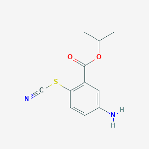 molecular formula C11H12N2O2S B4623716 Propan-2-yl 5-amino-2-thiocyanatobenzoate 