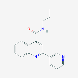 molecular formula C18H17N3O B4623748 N-propyl-2-(pyridin-3-yl)quinoline-4-carboxamide 