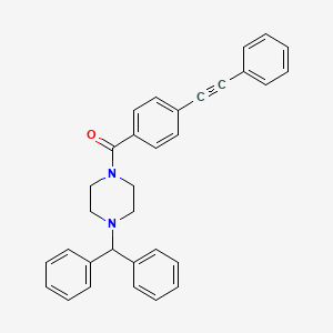 molecular formula C32H28N2O B4623764 [4-(Diphenylmethyl)piperazin-1-yl][4-(phenylethynyl)phenyl]methanone 