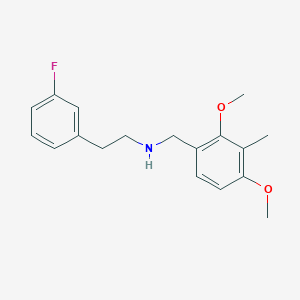 molecular formula C18H22FNO2 B4623893 N-(2,4-dimethoxy-3-methylbenzyl)-2-(3-fluorophenyl)ethanamine 