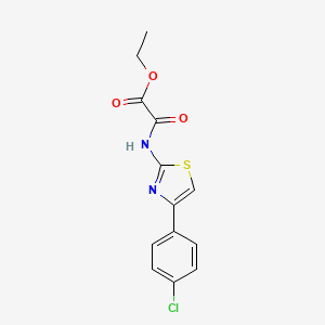molecular formula C13H11ClN2O3S B4623933 Acetic acid, ((4-(4-chlorophenyl)-2-thiazolyl)amino)oxo-, ethyl ester CAS No. 74531-91-2