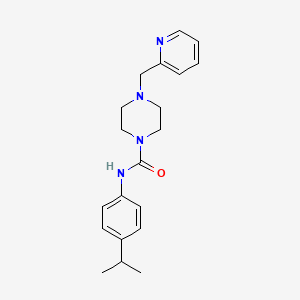 molecular formula C20H26N4O B4623976 N-[4-(PROPAN-2-YL)PHENYL]-4-[(PYRIDIN-2-YL)METHYL]PIPERAZINE-1-CARBOXAMIDE 