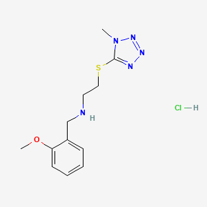 molecular formula C12H18ClN5OS B4623990 N-[(2-methoxyphenyl)methyl]-2-(1-methyltetrazol-5-yl)sulfanylethanamine;hydrochloride 