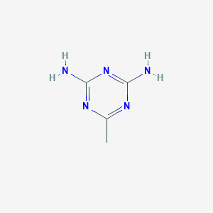 molecular formula C4H7N5 B046240 6-甲基-1,3,5-三嗪-2,4-二胺 CAS No. 542-02-9