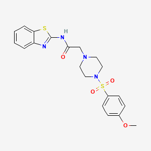 molecular formula C20H22N4O4S2 B4624028 N-(13-BENZOTHIAZOL-2-YL)-2-[4-(4-METHOXYBENZENESULFONYL)PIPERAZIN-1-YL]ACETAMIDE 