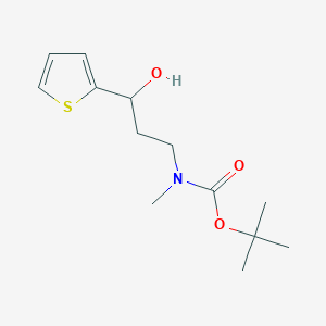 molecular formula C13H21NO3S B046241 tert-butyl N-(3-hydroxy-3-thiophen-2-ylpropyl)-N-methylcarbamate CAS No. 939757-32-1