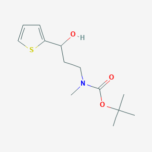 molecular formula C13H21NO3S B046241 (3-Hydroxy-3-thiophen-2-ylpropyl)methylcarbamic acid tert-butyl ester CAS No. 939757-32-1