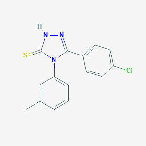 molecular formula C15H12ClN3S B462418 5-(4-chlorophenyl)-4-(3-methylphenyl)-4H-1,2,4-triazole-3-thiol CAS No. 592537-79-6