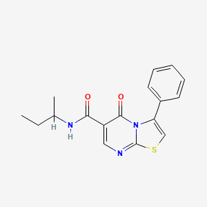 molecular formula C17H17N3O2S B4624211 N-(Butan-2-YL)-5-oxo-3-phenyl-5H-[1,3]thiazolo[3,2-A]pyrimidine-6-carboxamide 