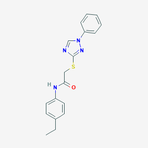 molecular formula C18H18N4OS B462423 N-(4-ethylphenyl)-2-[(1-phenyl-1H-1,2,4-triazol-3-yl)sulfanyl]acetamide CAS No. 511297-52-2