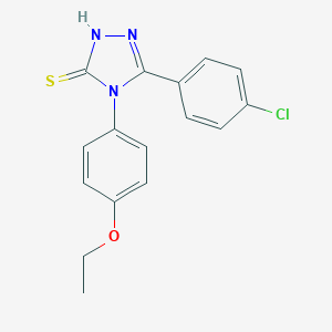 molecular formula C16H14ClN3OS B462427 5-(4-chlorophenyl)-4-(4-ethoxyphenyl)-4H-1,2,4-triazole-3-thiol CAS No. 592537-85-4