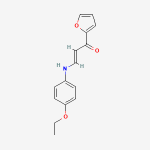 molecular formula C15H15NO3 B4624329 (E)-3-(4-ethoxyanilino)-1-(furan-2-yl)prop-2-en-1-one 