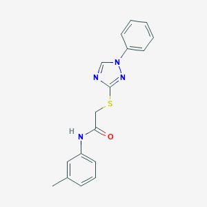 N-(3-methylphenyl)-2-[(1-phenyl-1H-1,2,4-triazol-3-yl)sulfanyl]acetamide