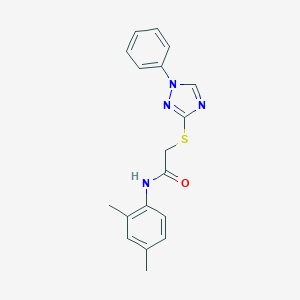 molecular formula C18H18N4OS B462436 N-(2,4-dimethylphenyl)-2-[(1-phenyl-1H-1,2,4-triazol-3-yl)sulfanyl]acetamide CAS No. 511292-07-2