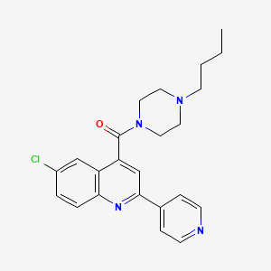 molecular formula C23H25ClN4O B4624399 (4-BUTYLPIPERAZINO)[6-CHLORO-2-(4-PYRIDYL)-4-QUINOLYL]METHANONE 