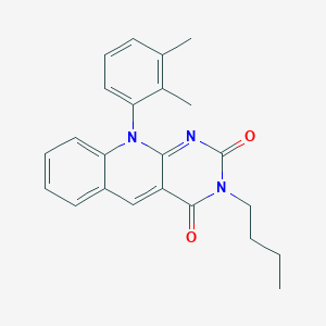 molecular formula C23H23N3O2 B462484 3-Butyl-10-(2,3-dimethylphenyl)pyrimido[4,5-b]quinoline-2,4(3H,10H)-dione CAS No. 310421-60-4