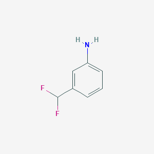 molecular formula C7H7F2N B046249 3-(Difluoromethyl)aniline CAS No. 368-99-0