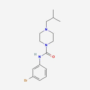 molecular formula C15H22BrN3O B4625059 N-(3-bromophenyl)-4-(2-methylpropyl)piperazine-1-carboxamide 