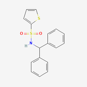 molecular formula C17H15NO2S2 B4625135 N-(diphenylmethyl)thiophene-2-sulfonamide 