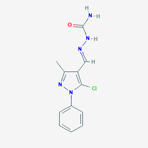molecular formula C12H12ClN5O B462515 [(E)-(5-chloro-3-methyl-1-phenylpyrazol-4-yl)methylideneamino]urea CAS No. 351980-92-2