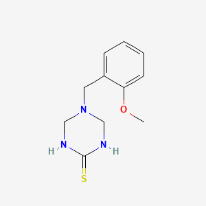 molecular formula C11H15N3OS B4625194 5-(2-Methoxybenzyl)-1,3,5-triazinane-2-thione 