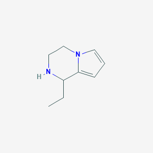 molecular formula C9H14N2 B046253 1-Ethyl-1,2,3,4-tetrahydropyrrolo[1,2-a]pyrazine CAS No. 118959-62-9