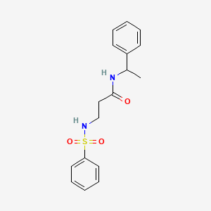 molecular formula C17H20N2O3S B4625330 N-(1-PHENYLETHYL)-3-[(PHENYLSULFONYL)AMINO]PROPANAMIDE 