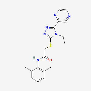 molecular formula C18H20N6OS B4625338 N-(2,6-Dimethylphenyl)-2-((4-ethyl-5-(pyrazin-2-yl)-4H-1,2,4-triazol-3-yl)thio)acetamide CAS No. 577959-89-8