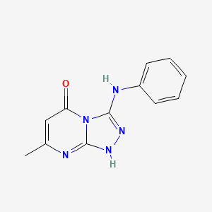 molecular formula C12H11N5O B4625437 7-methyl-3-(phenylamino)-[1,2,4]triazolo[4,3-a]pyrimidin-5(1H)-one 
