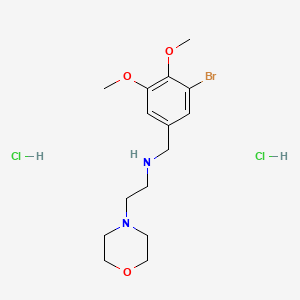 molecular formula C15H25BrCl2N2O3 B4625461 N-[(3-bromo-4,5-dimethoxyphenyl)methyl]-2-morpholin-4-ylethanamine;dihydrochloride 