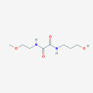 molecular formula C8H16N2O4 B4625468 N-(3-hydroxypropyl)-N'-(2-methoxyethyl)oxamide 