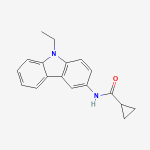 molecular formula C18H18N2O B4625539 N-(9-ethylcarbazol-3-yl)cyclopropanecarboxamide 