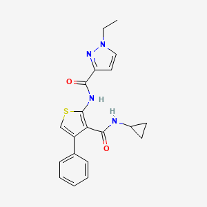 molecular formula C20H20N4O2S B4626073 N-[3-(cyclopropylcarbamoyl)-4-phenylthiophen-2-yl]-1-ethyl-1H-pyrazole-3-carboxamide 