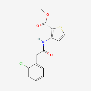 molecular formula C14H12ClNO3S B4626117 METHYL 3-{[2-(2-CHLOROPHENYL)ACETYL]AMINO}-2-THIOPHENECARBOXYLATE 
