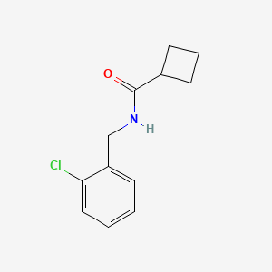 molecular formula C12H14ClNO B4626157 N-[(2-chlorophenyl)methyl]cyclobutanecarboxamide 