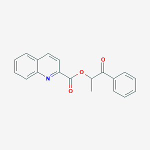 2-Quinolinecarboxylic acid (1-oxo-1-phenylpropan-2-yl) ester