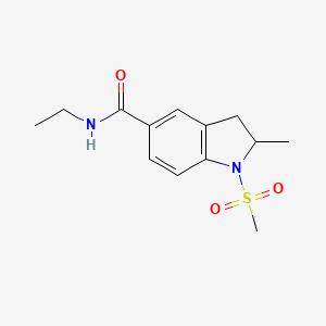 molecular formula C13H18N2O3S B4626311 N-ethyl-2-methyl-1-(methylsulfonyl)-2,3-dihydro-1H-indole-5-carboxamide 