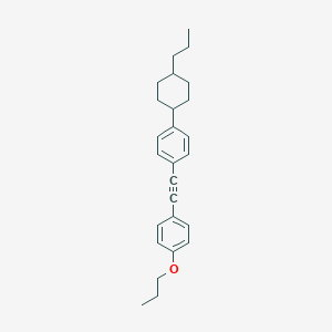 molecular formula C26H32O B046264 trans-1-(2-(4-Propoxyphenyl)ethynyl)-4-(4-propylcyclohexyl)benzene CAS No. 116903-49-2