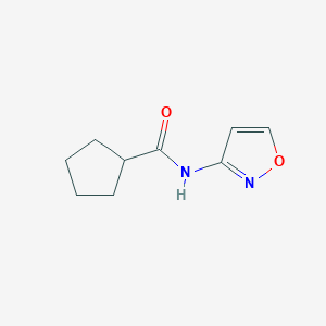 molecular formula C9H12N2O2 B4626480 N-(isoxazol-3-yl)cyclopentanecarboxamide 