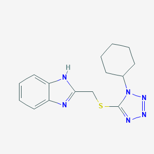 2-[(1-cyclohexyltetrazol-5-yl)sulfanylmethyl]-1H-benzimidazole