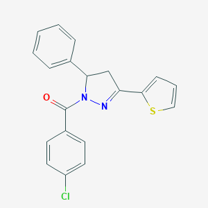 1-(4-chlorobenzoyl)-5-phenyl-3-thien-2-yl-4,5-dihydro-1H-pyrazole