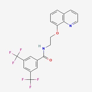 molecular formula C20H14F6N2O2 B4626779 N-[2-(quinolin-8-yloxy)ethyl]-3,5-bis(trifluoromethyl)benzamide 