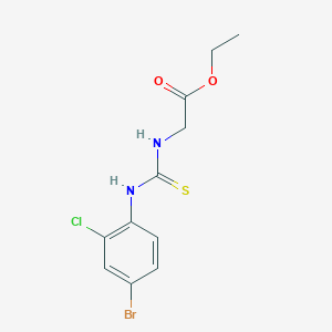 molecular formula C11H12BrClN2O2S B4626851 ethyl N-{[(4-bromo-2-chlorophenyl)amino]carbonothioyl}glycinate 