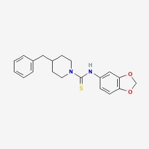 molecular formula C20H22N2O2S B4626858 N-(1,3-benzodioxol-5-yl)-4-benzylpiperidine-1-carbothioamide 