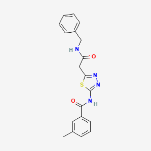 molecular formula C19H18N4O2S B4626872 N-[5-[2-(benzylamino)-2-oxoethyl]-1,3,4-thiadiazol-2-yl]-3-methylbenzamide 