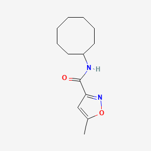 molecular formula C13H20N2O2 B4626898 N-cyclooctyl-5-methyl-1,2-oxazole-3-carboxamide 