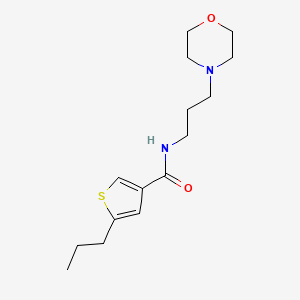 molecular formula C15H24N2O2S B4626913 N-[3-(morpholin-4-yl)propyl]-5-propylthiophene-3-carboxamide 