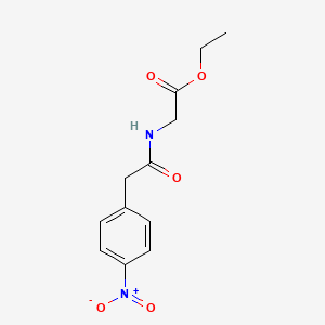 molecular formula C12H14N2O5 B4626953 ETHYL 2-{[2-(4-NITROPHENYL)ACETYL]AMINO}ACETATE 