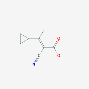 molecular formula C9H11NO2 B4627064 methyl (2E)-2-cyano-3-cyclopropylbut-2-enoate 